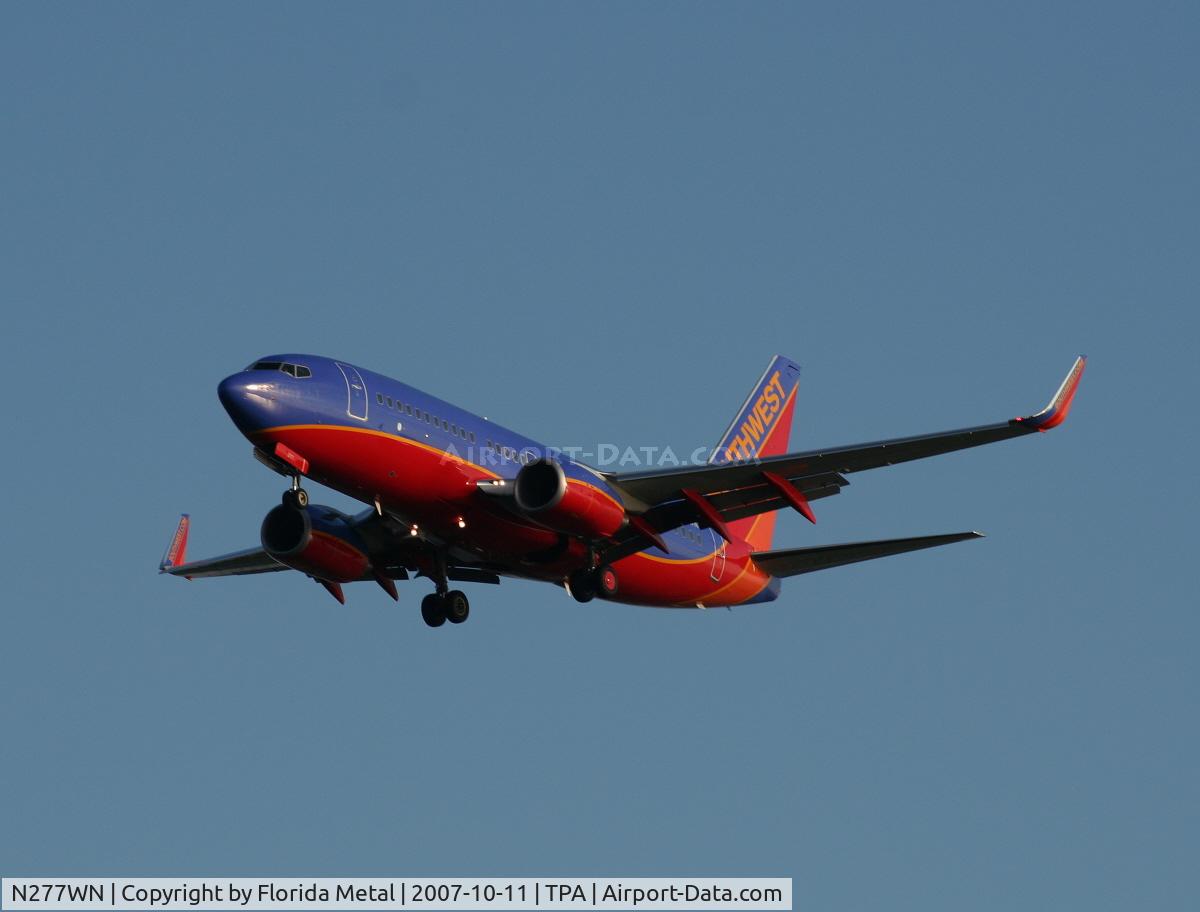 N277WN, 2007 Boeing 737-7H4 C/N 32531, Southwest
