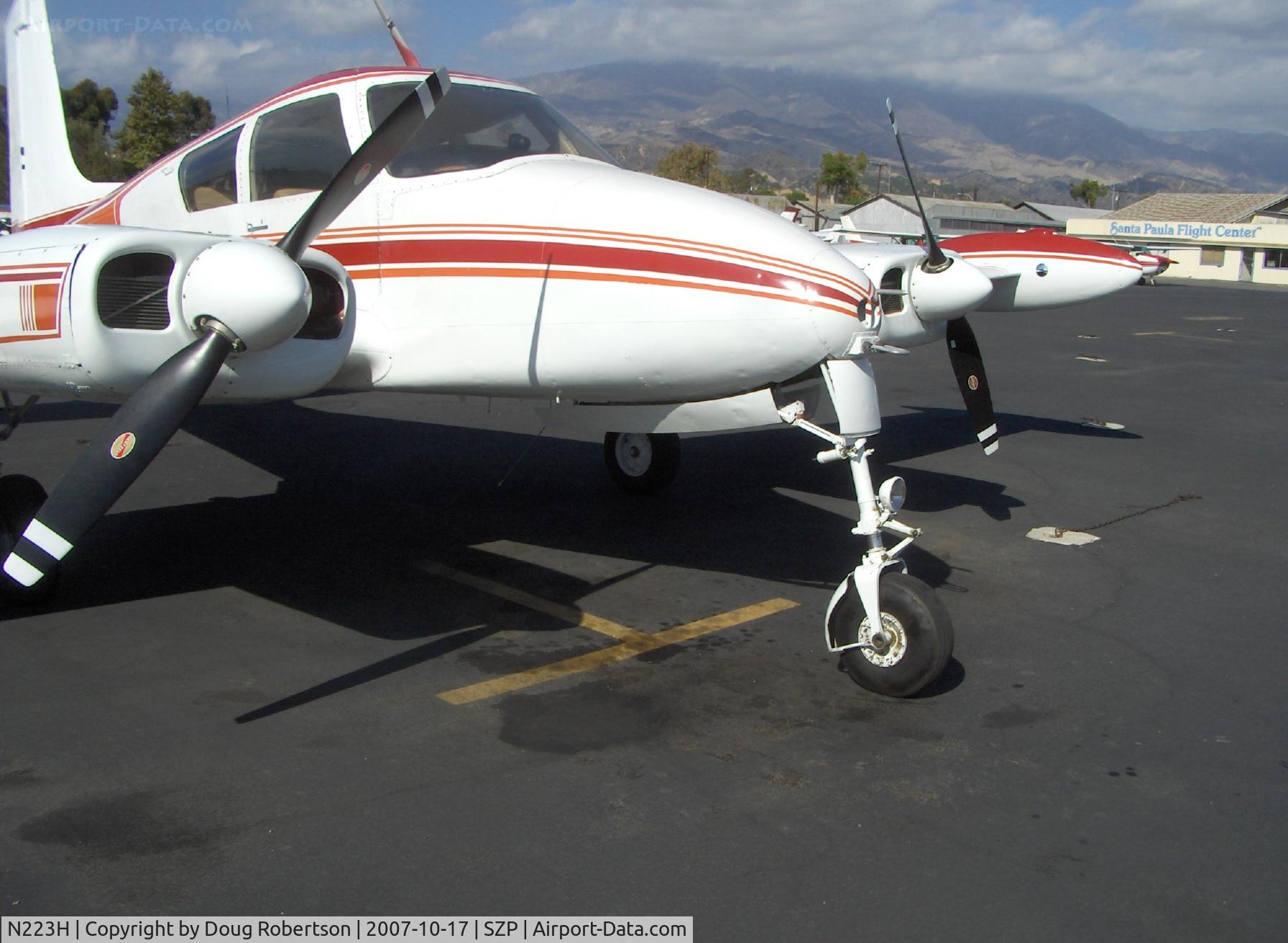 N223H, 1956 Cessna 310 C/N 35385, 1956 Cessna 310A, two Continental O-470 240 Hp each, canted nose gear and landing light