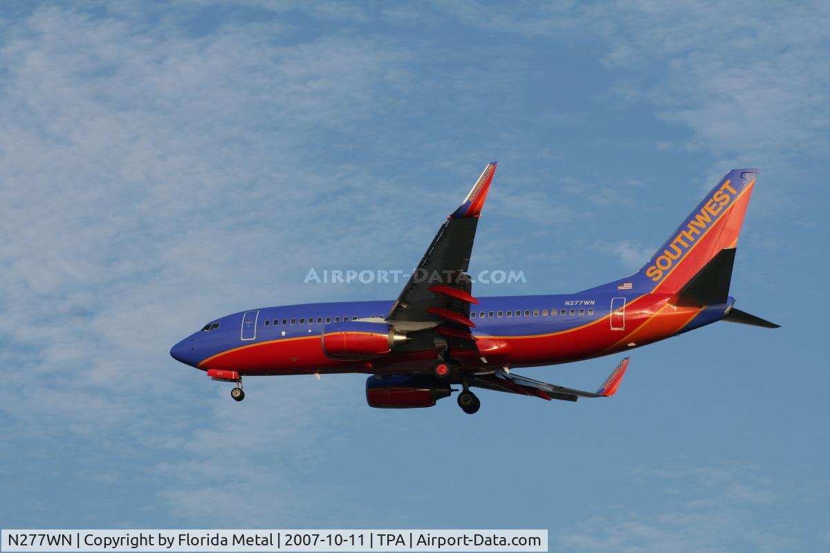 N277WN, 2007 Boeing 737-7H4 C/N 32531, Southwest