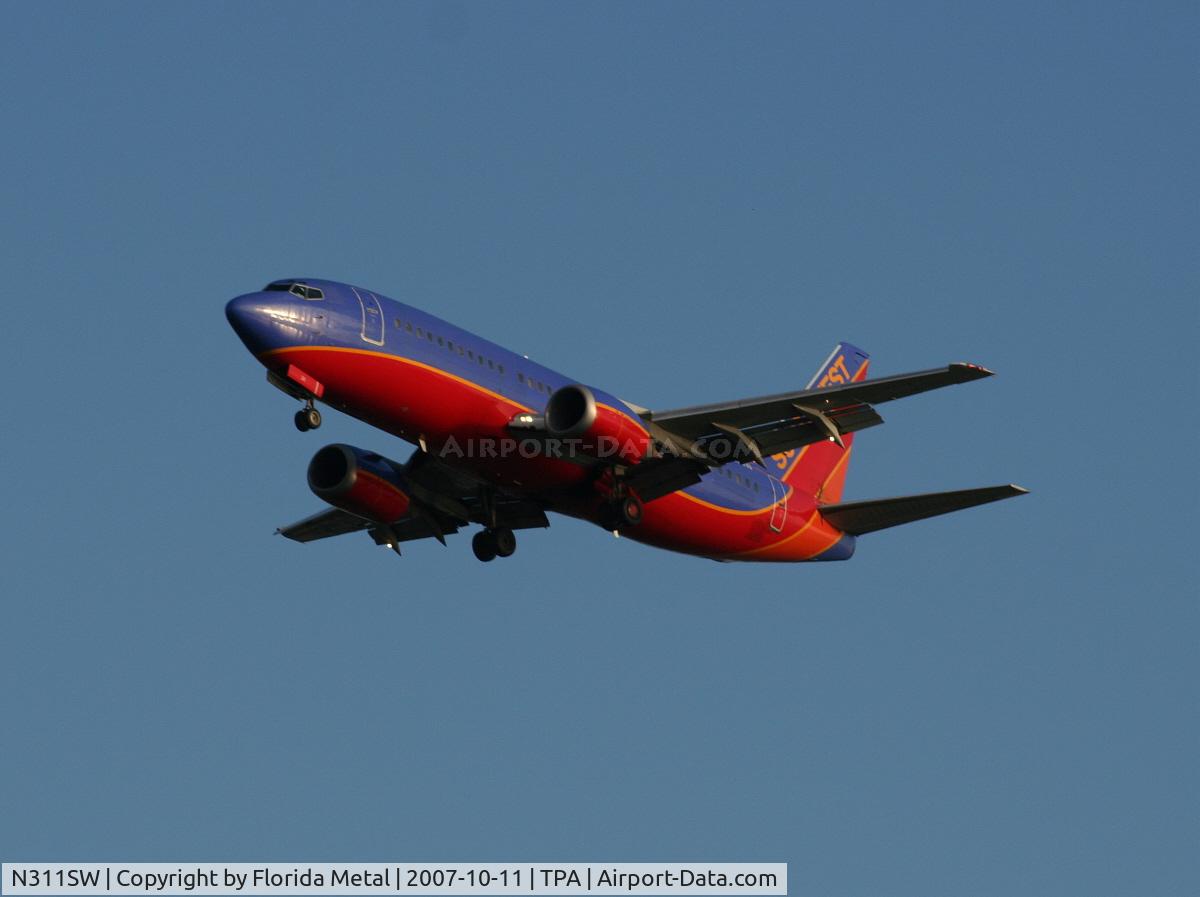N311SW, 1986 Boeing 737-3H4 C/N 23333, Southwest