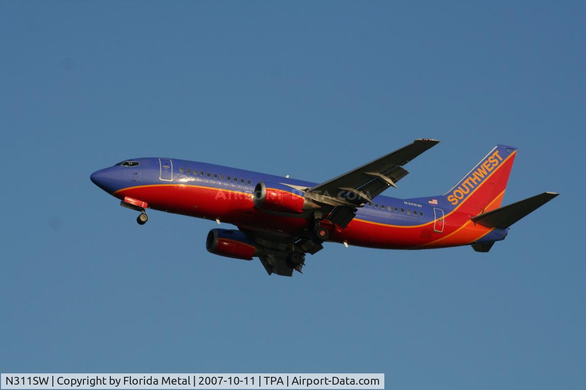 N311SW, 1986 Boeing 737-3H4 C/N 23333, Southwest