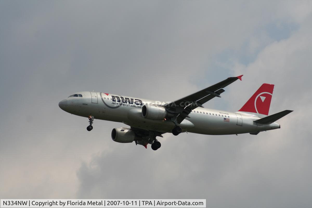 N334NW, 1992 Airbus A320-212 C/N 339, Northwest