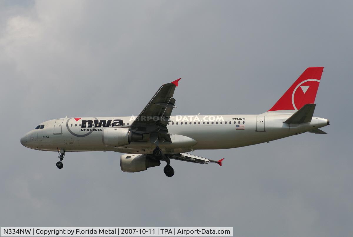 N334NW, 1992 Airbus A320-212 C/N 339, Northwest