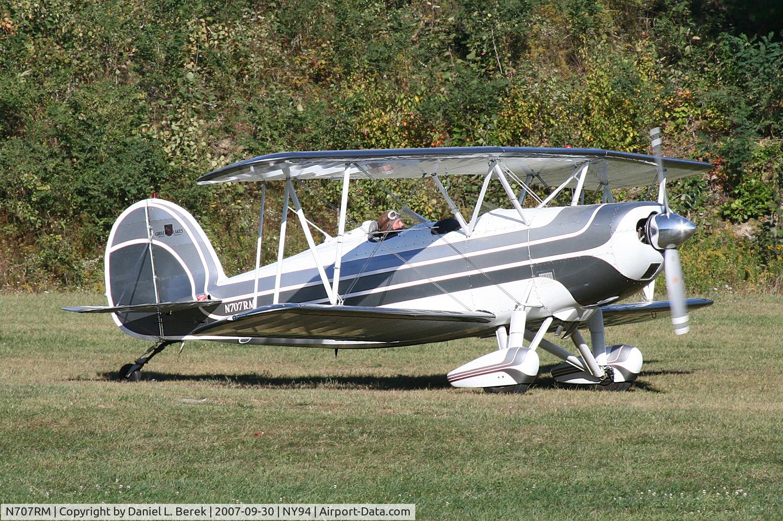 N707RM, 1976 Great Lakes 2T-1A-2 Sport Trainer C/N 0737, A beautifully turned out 1976 Great Lakes Trainer shows off at Old Rhinebeck.