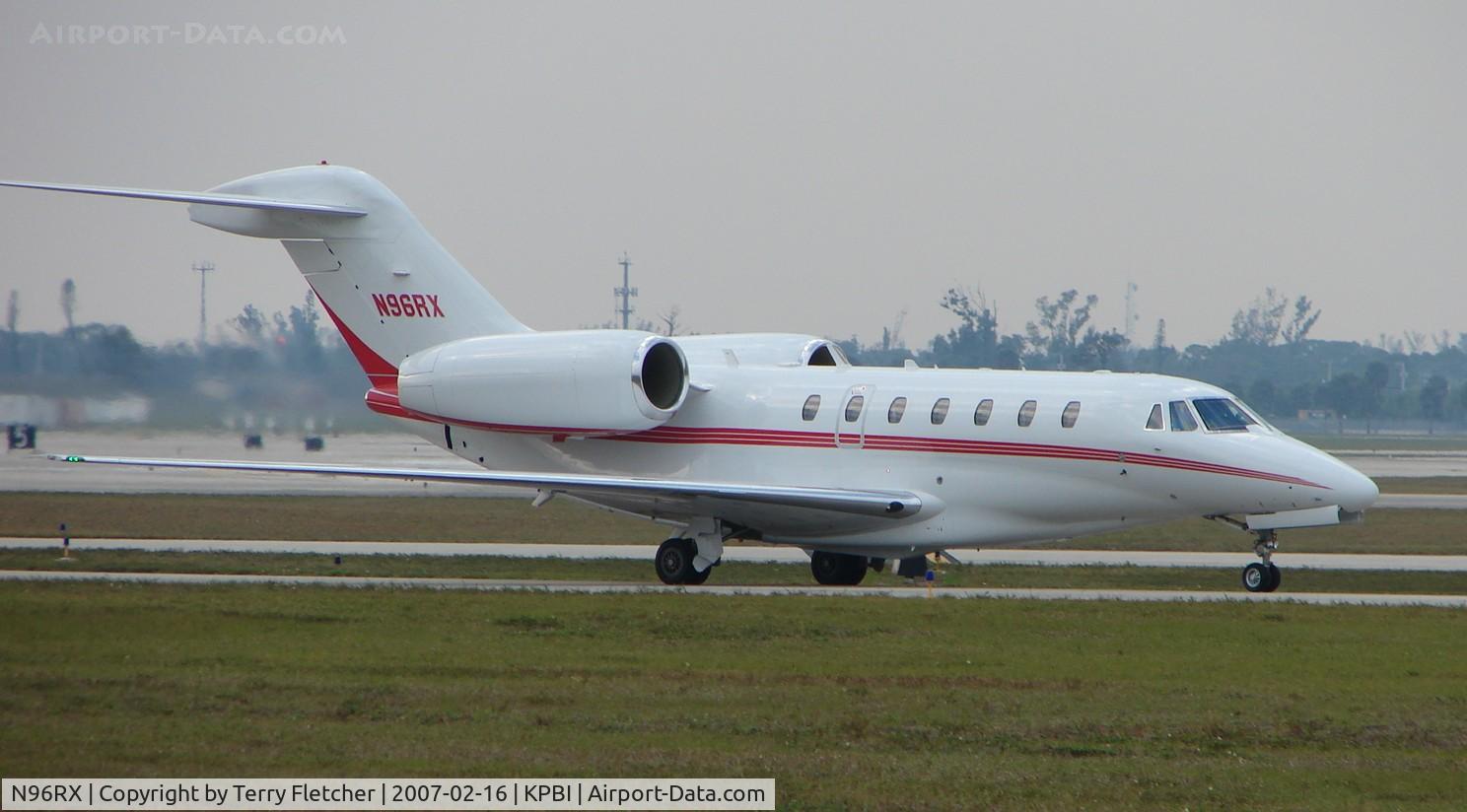 N96RX, 1998 Cessna 750 Citation X Citation X C/N 750-0044, part of the Friday afternoon arrivals 'rush' at PBI