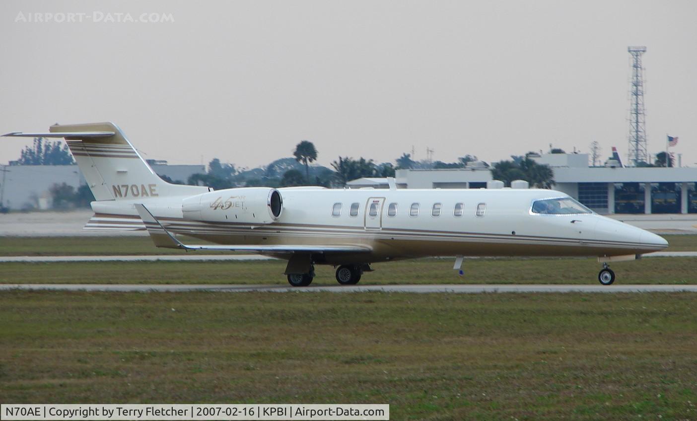 N70AE, Learjet Inc 45 C/N 227, part of the Friday afternoon arrivals 'rush' at PBI