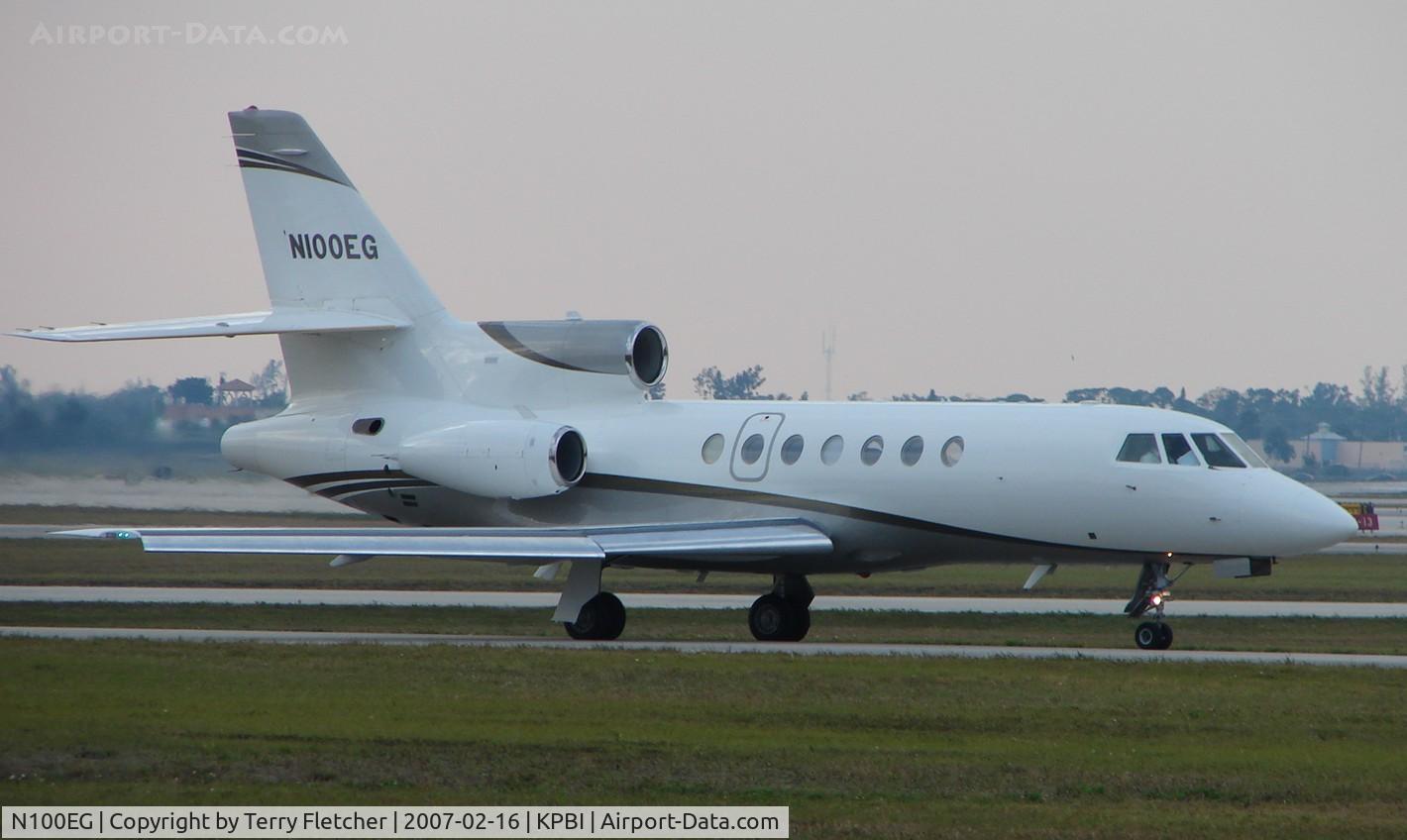 N100EG, 1982 Dassault Falcon 50 C/N 105, part of the Friday afternoon arrivals 'rush' at PBI
