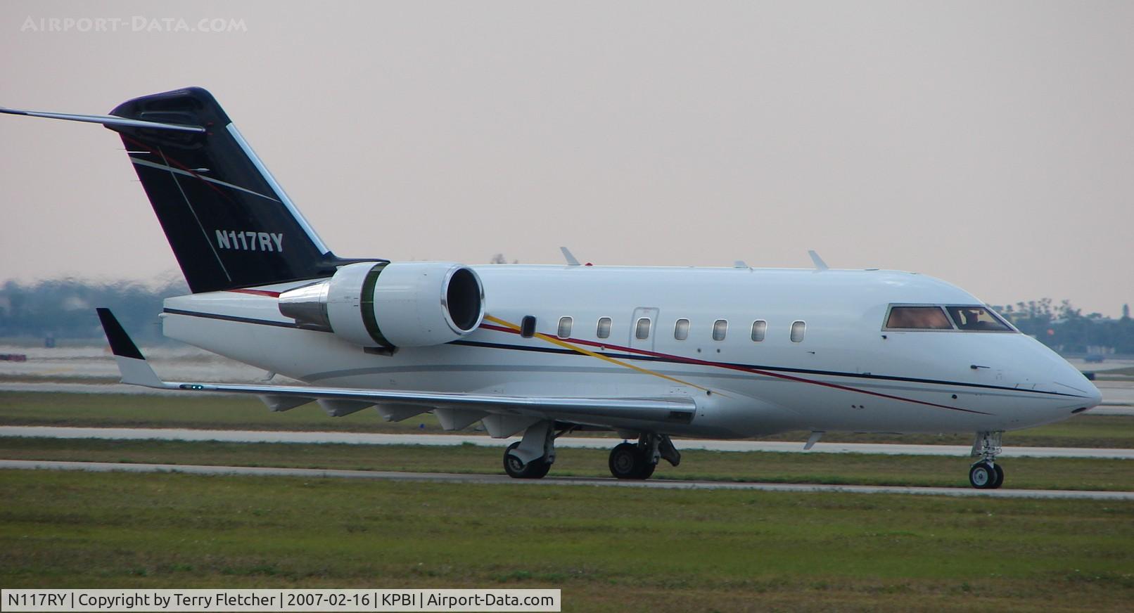 N117RY, 1994 Canadair Challenger 601-3R (CL-600-2B16) C/N 5162, part of the Friday afternoon arrivals 'rush' at PBI