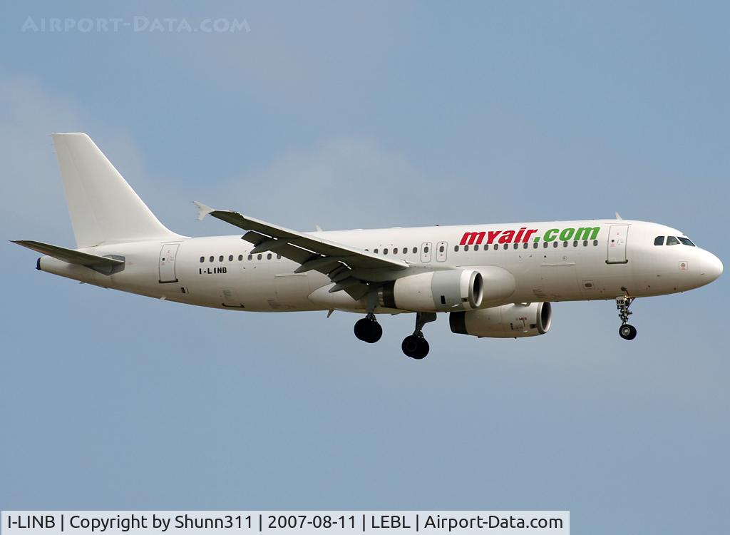 I-LINB, 1992 Airbus A320-231 C/N 363, Landing rwy 25R