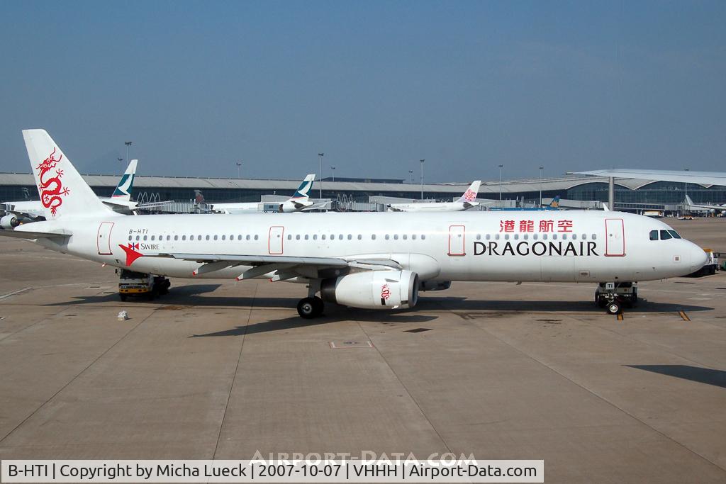B-HTI, 2003 Airbus A321-231 C/N 2021, At Hong Kong