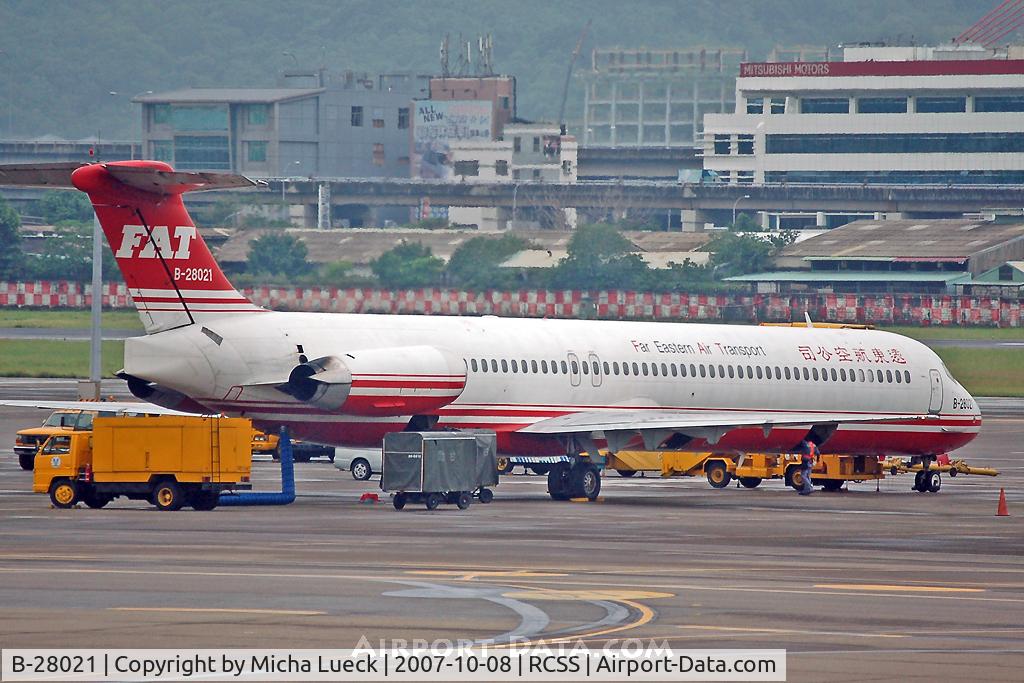 B-28021, 1993 McDonnell Douglas MD-82 (DC-9-82) C/N 53167/2056, At Taipei's domestic airport