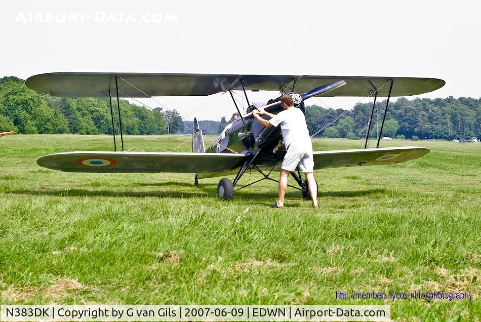 N383DK, 1952 Nord Stampe SV-4C C/N 383, The N383DK starting the engine for a local flight.