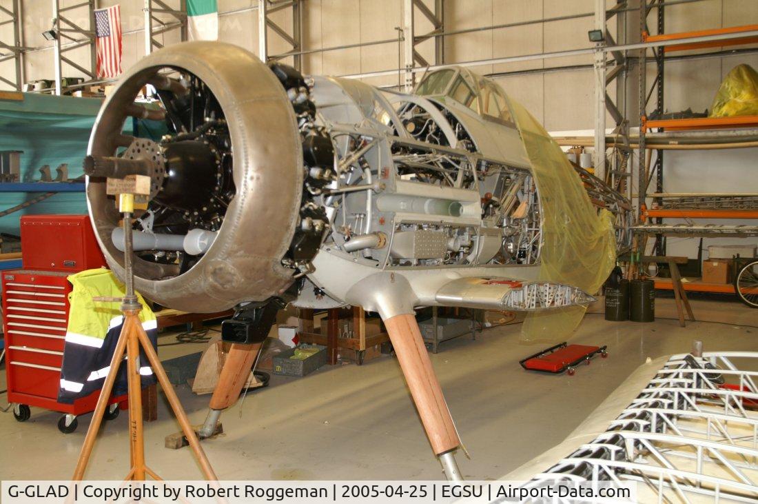 G-GLAD, 1939 Gloster Gladiator Mk2 C/N G5/75751, TFC.Under reconstuction.
