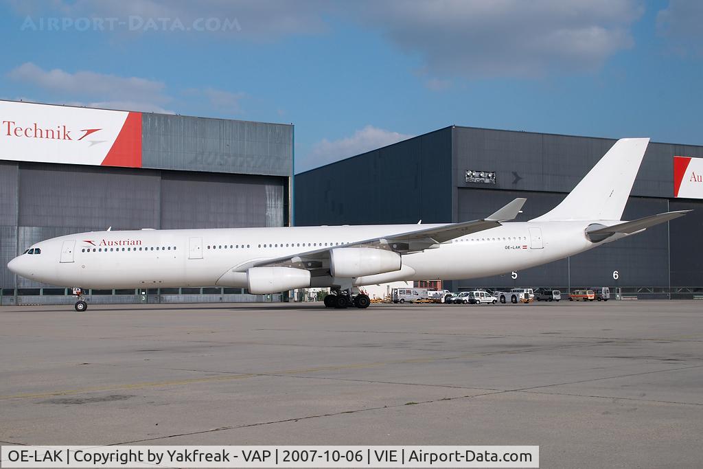 OE-LAK, 1997 Airbus A340-313 C/N 169, Austrian Airlines Airbus 340-300