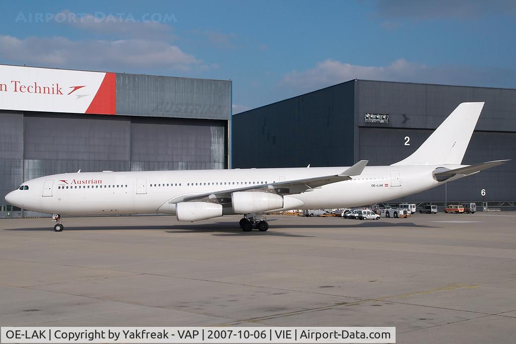 OE-LAK, 1997 Airbus A340-313 C/N 169, Austrian Airlines Airbus 340-300