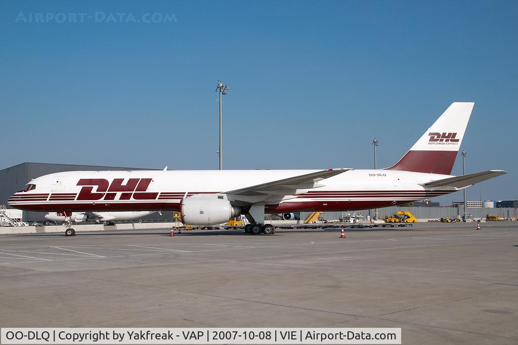 OO-DLQ, 1983 Boeing 757-236/SF C/N 22175, European Air Transport Boeing 757-200 in DHL colors