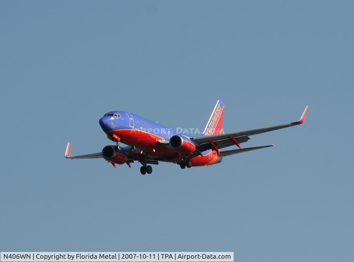 N406WN, 2001 Boeing 737-7H4 C/N 27894, Southwest