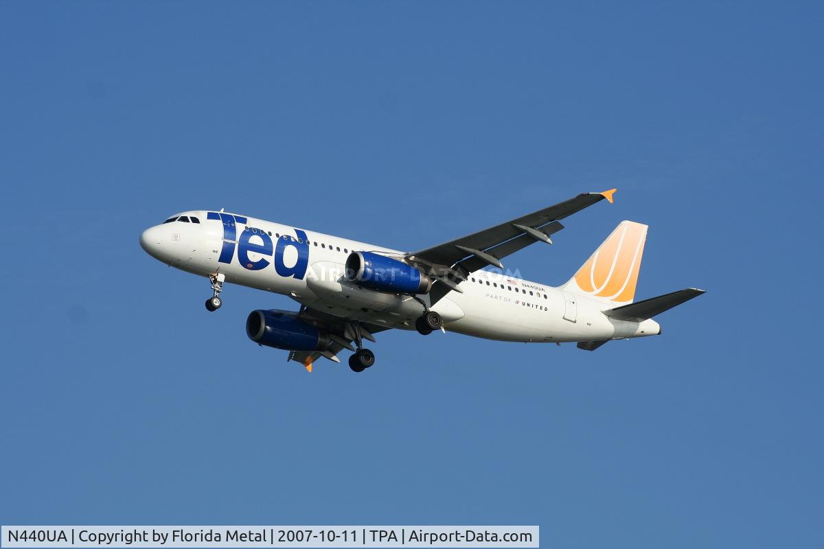 N440UA, 1997 Airbus A320-232 C/N 702, Ted