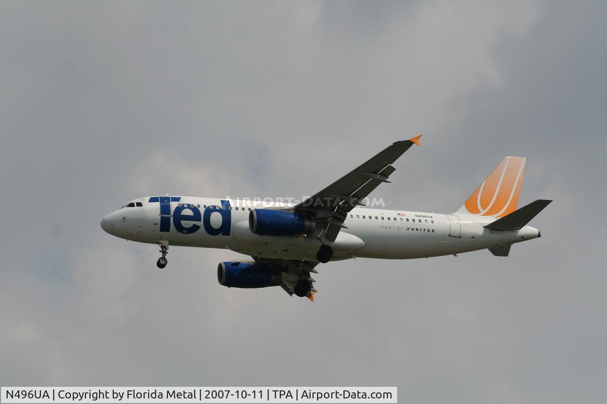 N496UA, 2002 Airbus A320-232 C/N 1845, Ted