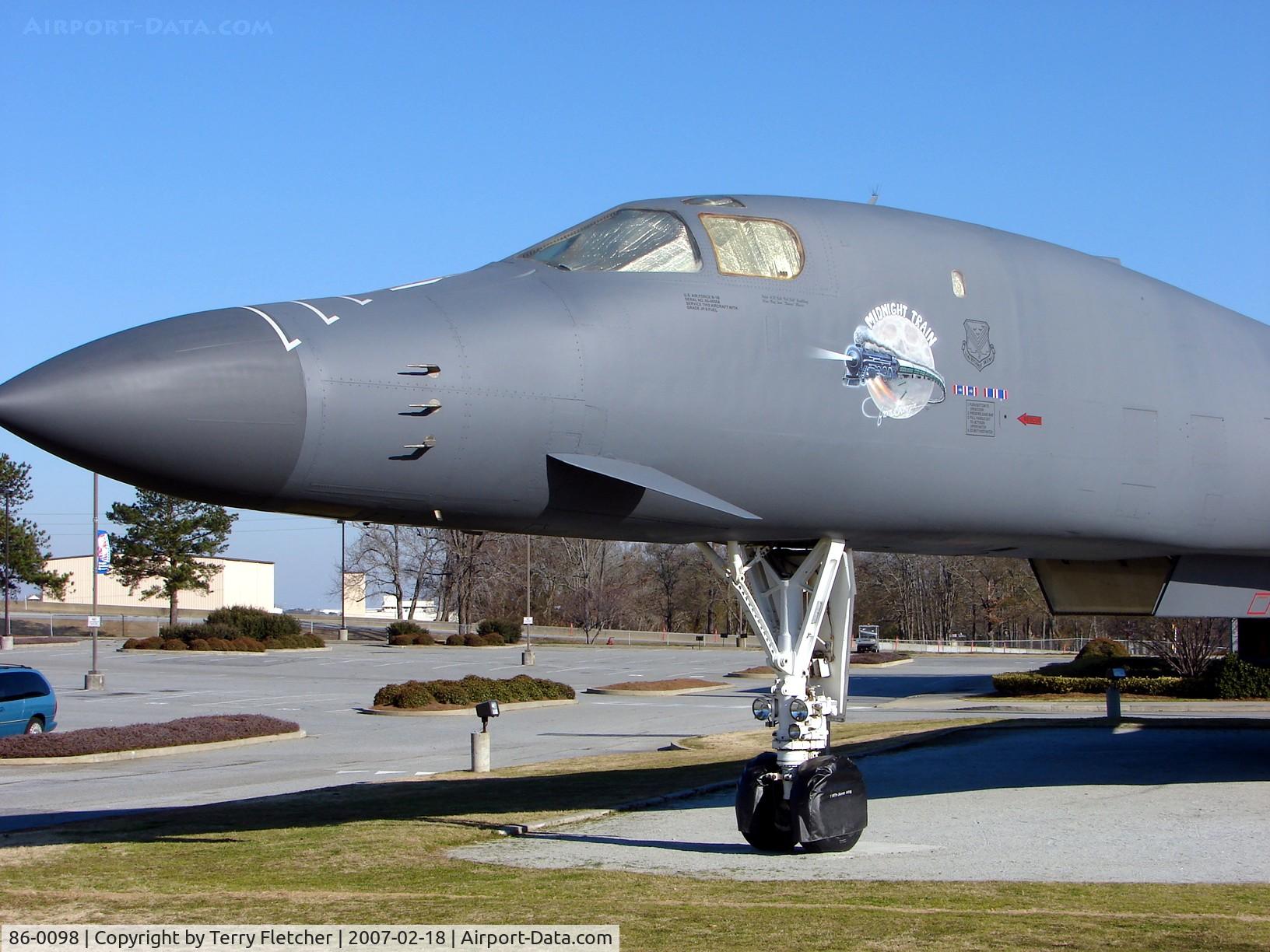 86-0098, 1986 Rockwell B-1B Lancer C/N 58, Wonderful exhibits at the superb Warner Robbins Museum in Georgia