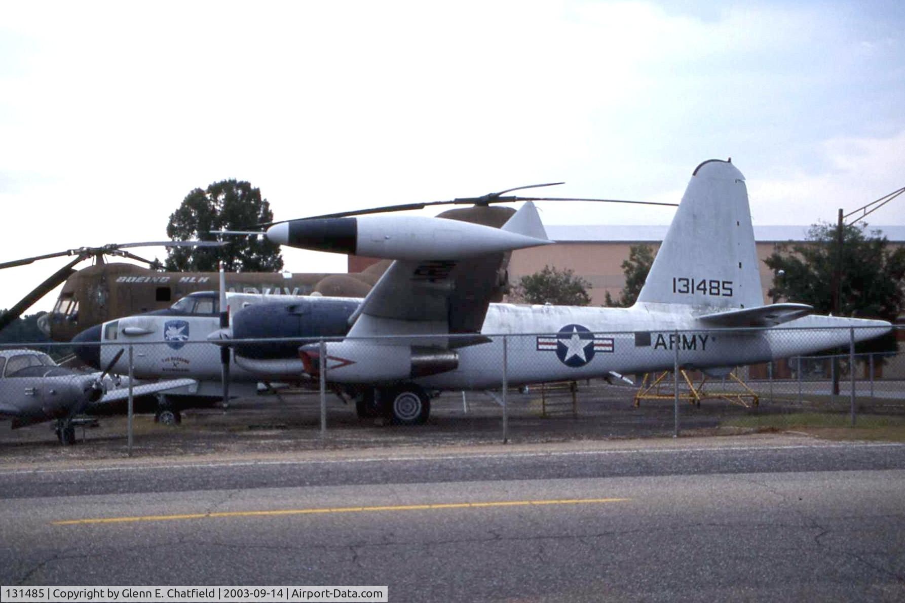 131485, Lockheed AP-2E Neptune C/N 426-5366, AP-2E shot through a chain link fence at the Army Aviation Museum