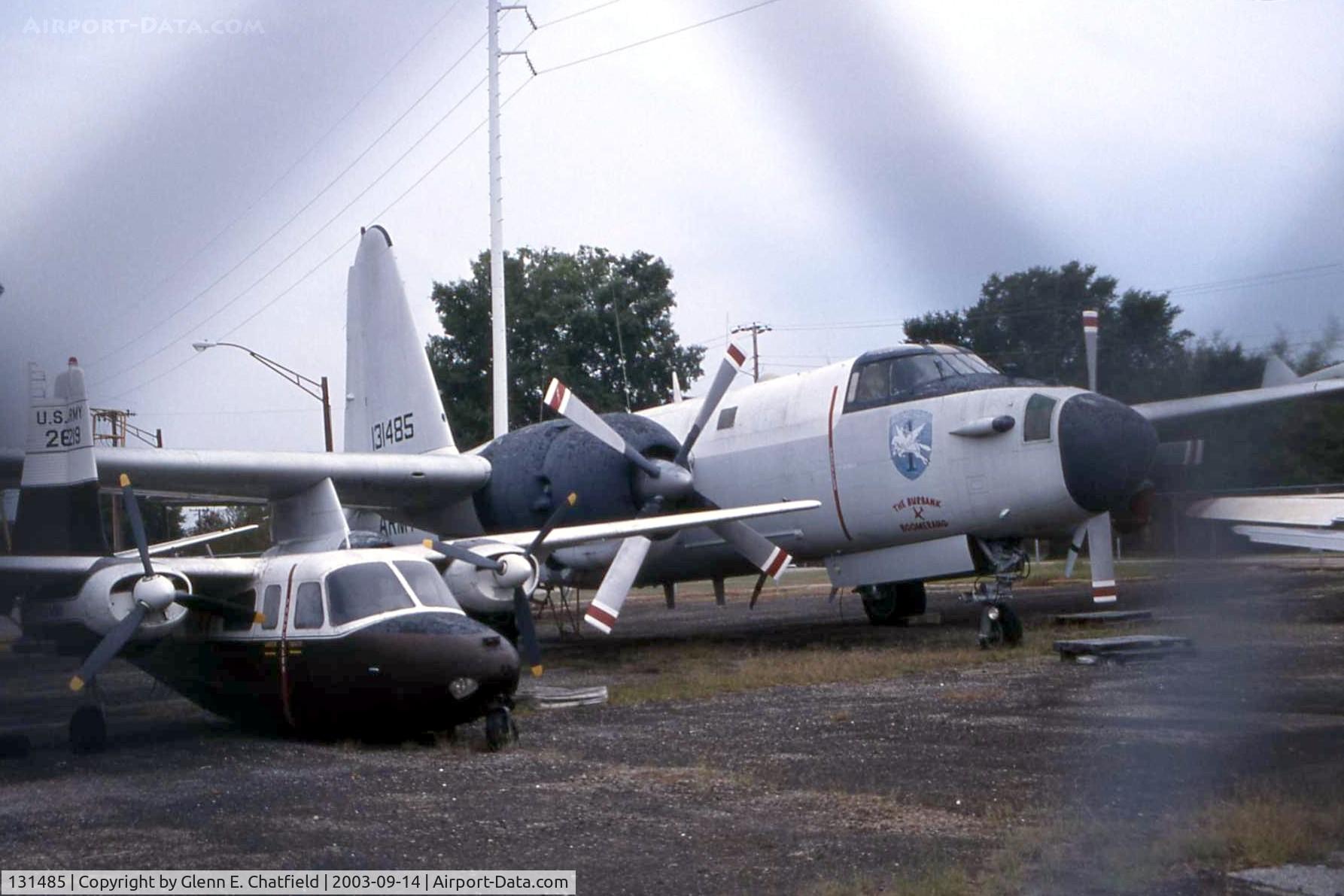 131485, Lockheed AP-2E Neptune C/N 426-5366, AP-2E shot through a chain link fence at the Army Aviation Museum