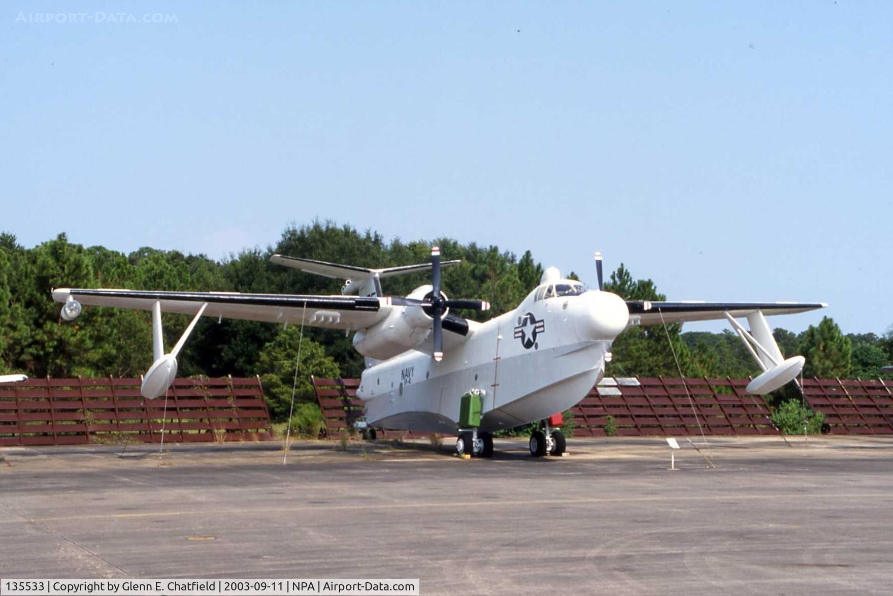 135533, 1956 Martin SP-5B Marlin C/N Not found 135533, P5M-2/SP-5B at the National Museum of Naval Aviation, taken from a fast-moving bus