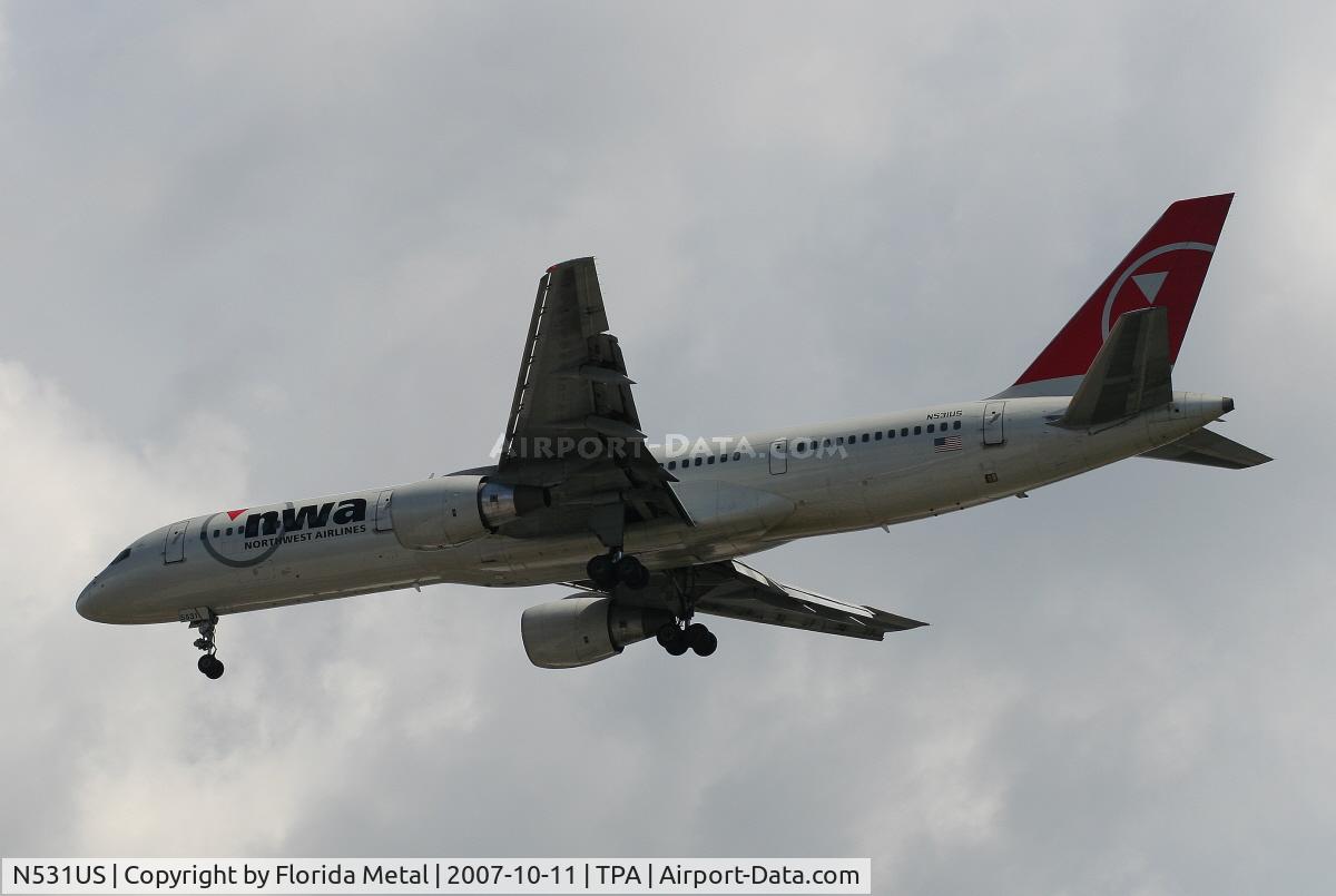 N531US, 1988 Boeing 757-251 C/N 23846, Northwest