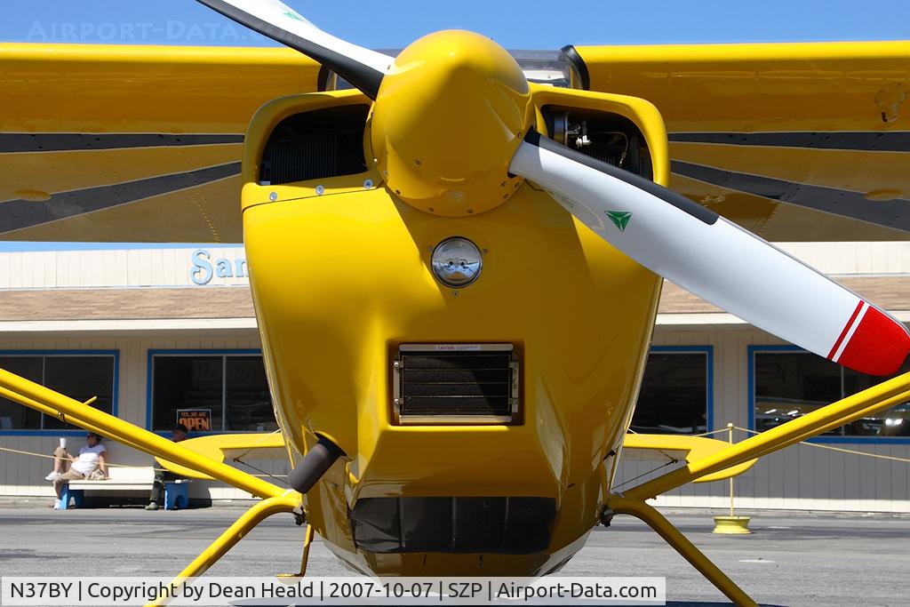 N37BY, 2004 American Champion 8KCAB Super Decathlon C/N 951-2004, Nose shot of 2004 American Champion Aircraft 8KCAB Super Decathlon N37BY on the ramp at Santa Paula.