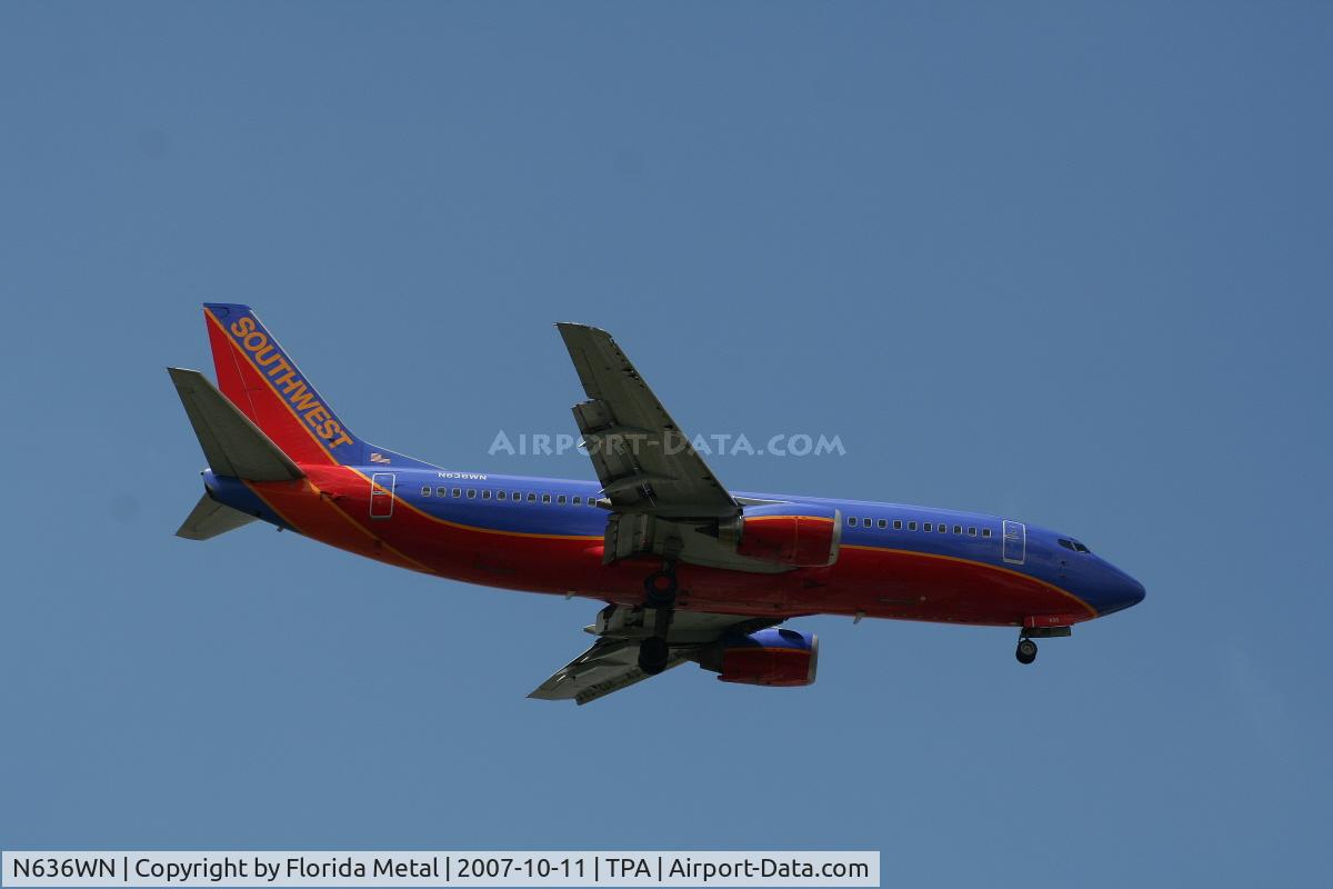 N636WN, 1996 Boeing 737-3H4 C/N 27709, Southwest