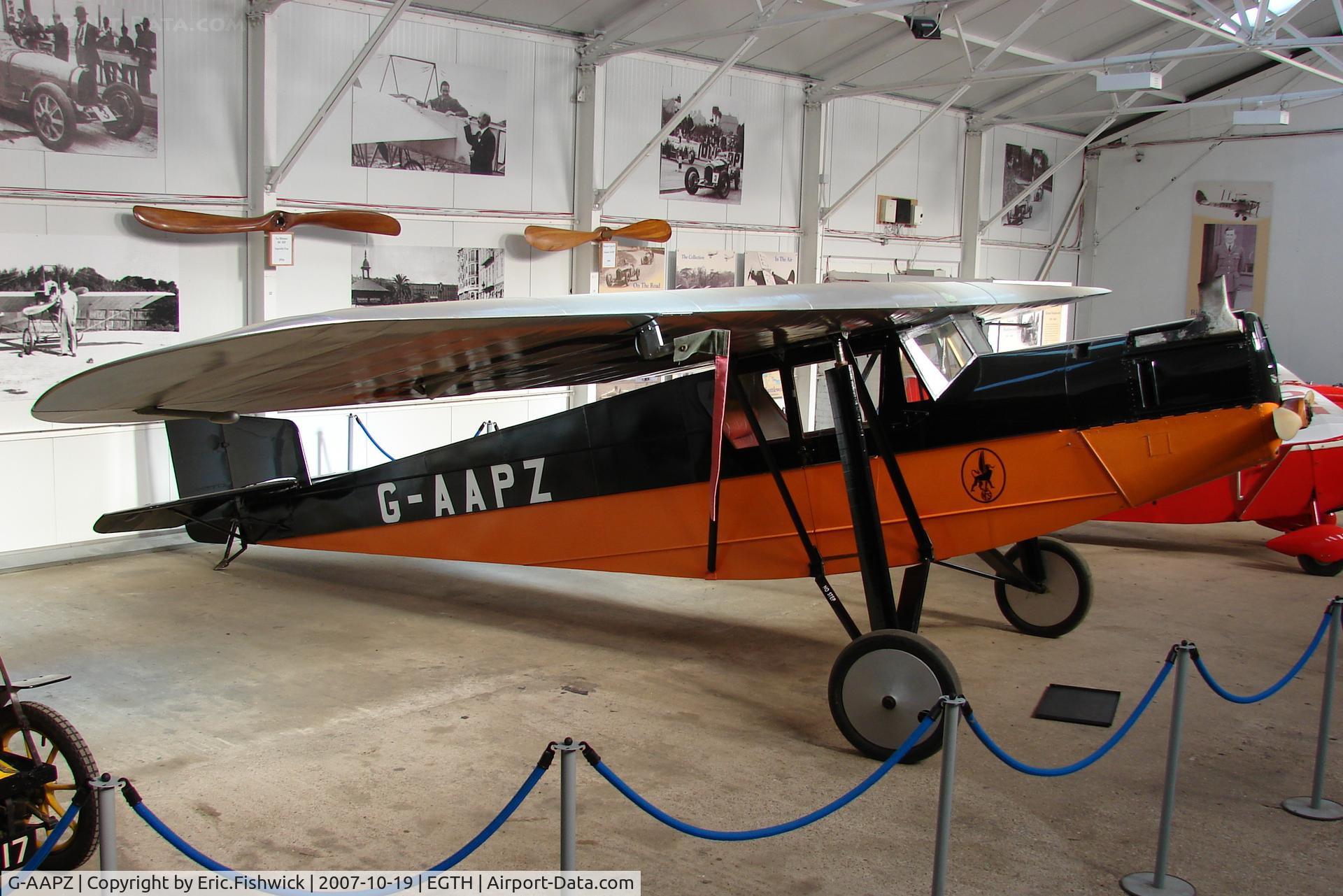 G-AAPZ, 1930 Desoutter MKI C/N D.25, 4. G-AAPZ at The Shuttleworth Collection