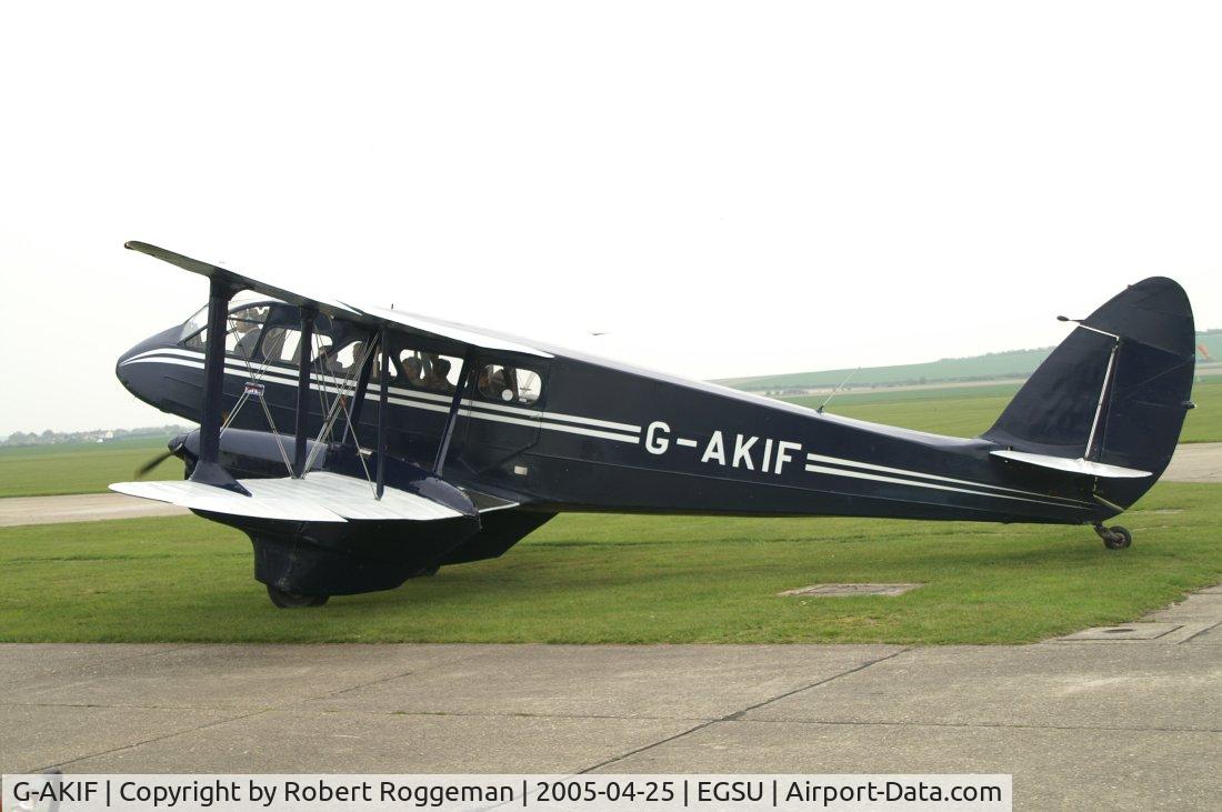 G-AKIF, 1944 De Havilland DH-89A Dominie/Dragon Rapide C/N 6838, Taxiing out.