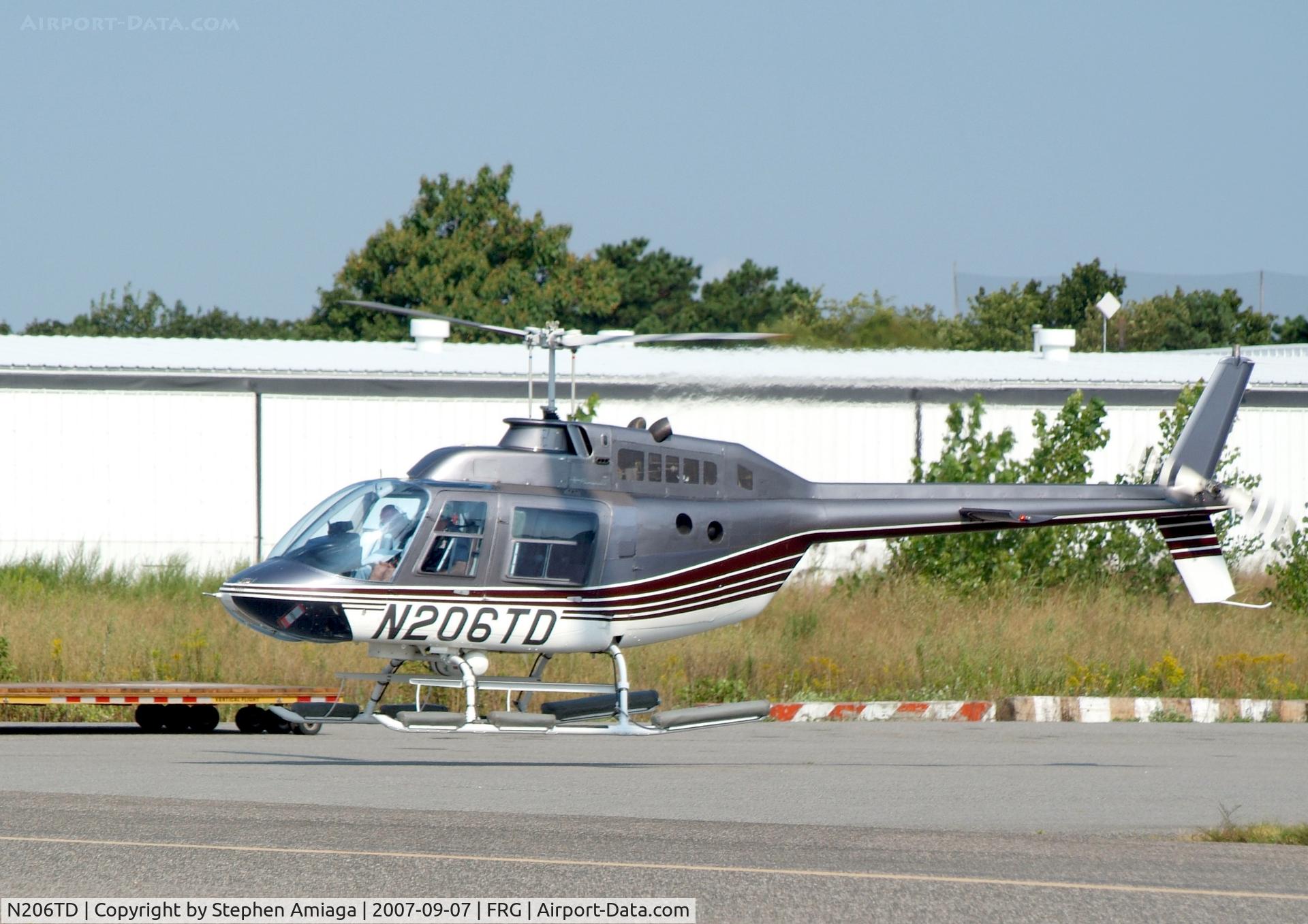 N206TD, 1986 Bell 206B JetRanger III C/N 3945, 206 on the ramp