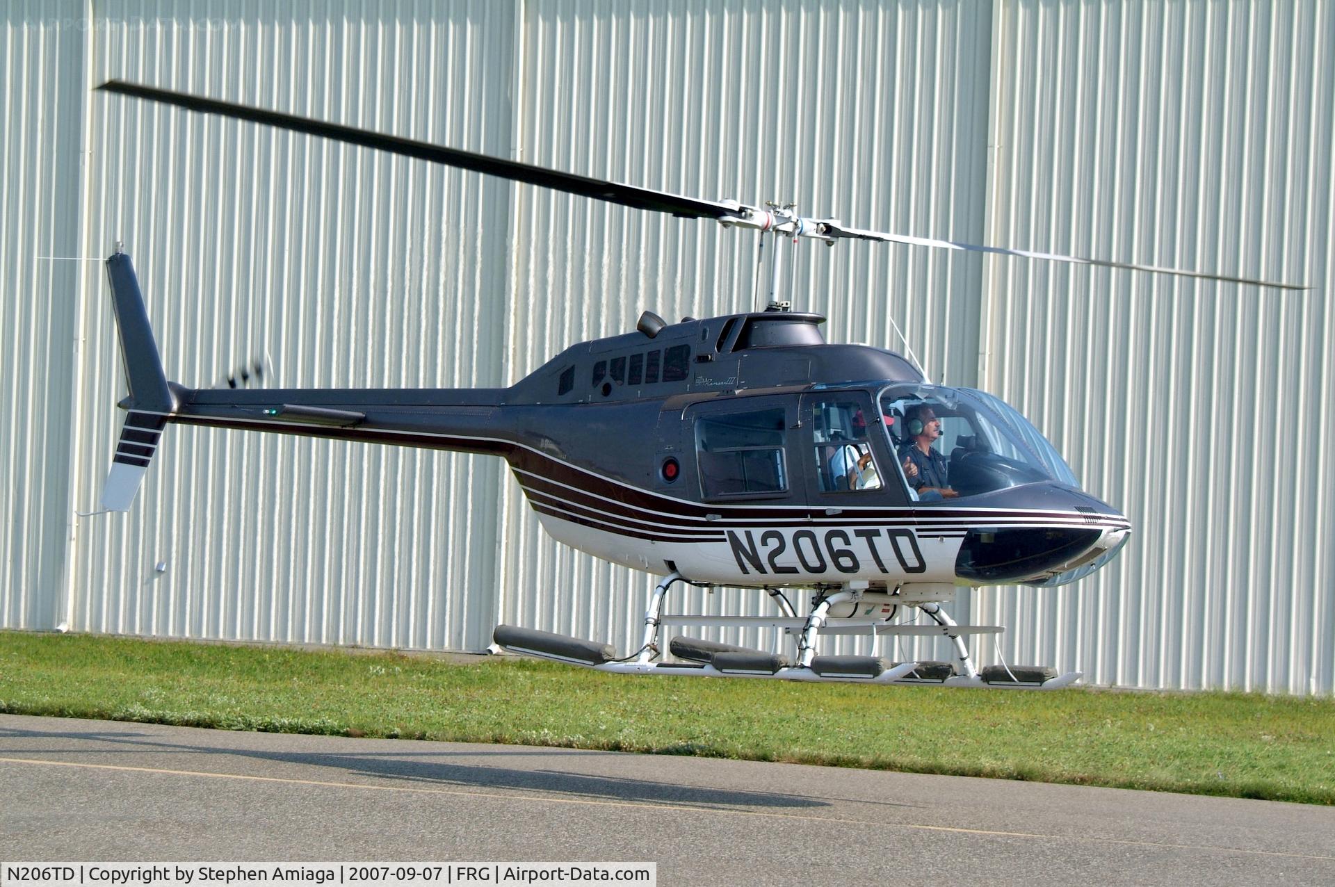 N206TD, 1986 Bell 206B JetRanger III C/N 3945, Whew... That's close!