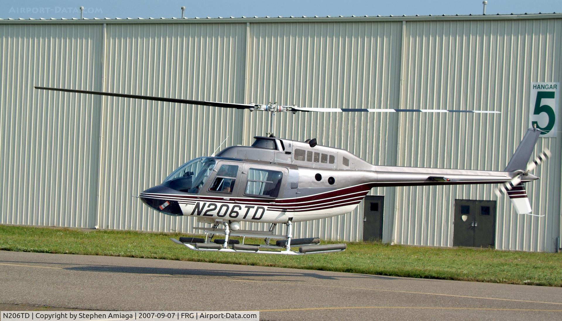 N206TD, 1986 Bell 206B JetRanger III C/N 3945, Oooops.  Forgot something.  Let's go back.
