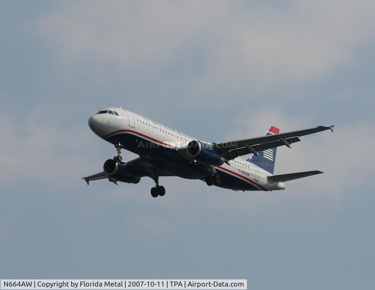N664AW, 2001 Airbus A320-232 C/N 1621, US Airways