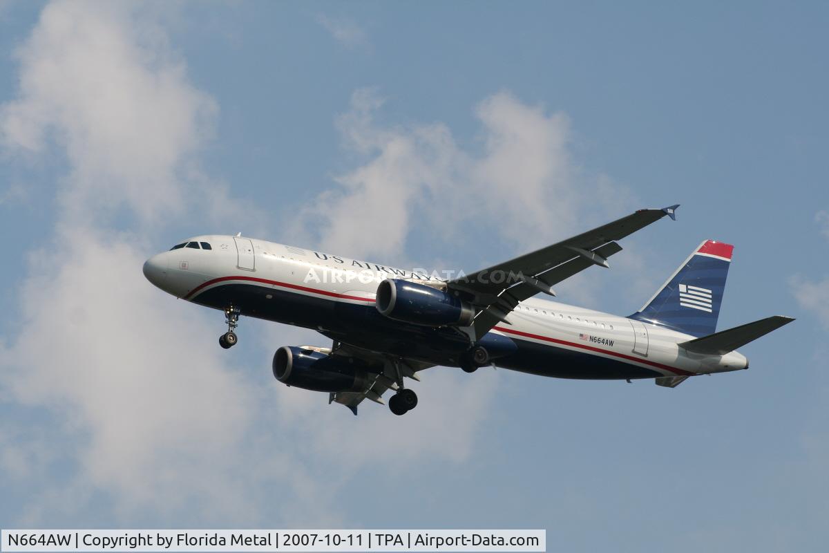 N664AW, 2001 Airbus A320-232 C/N 1621, US Airways
