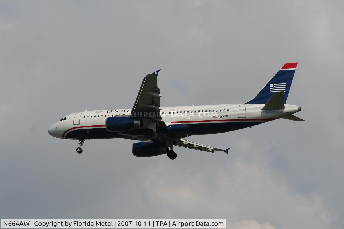 N664AW, 2001 Airbus A320-232 C/N 1621, US Airways