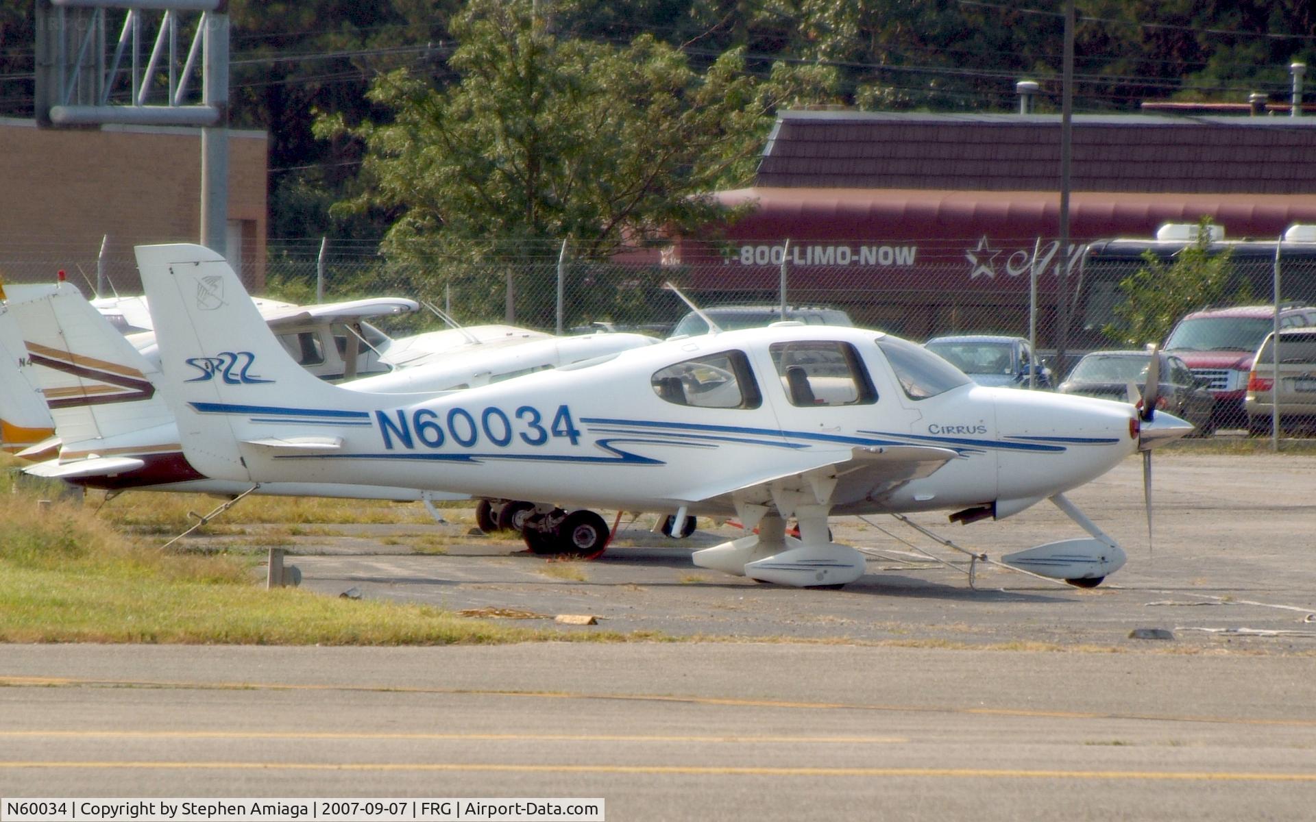 N60034, 2003 Cirrus SR22 C/N 0596, Cirrus out behind Atlantic