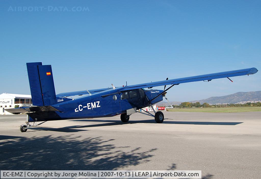 EC-EMZ, 1968 Pilatus PC-6/B2-H2 Turbo-Porter C/N 672, Parked in the Empuriabrava Skydive Center platform.