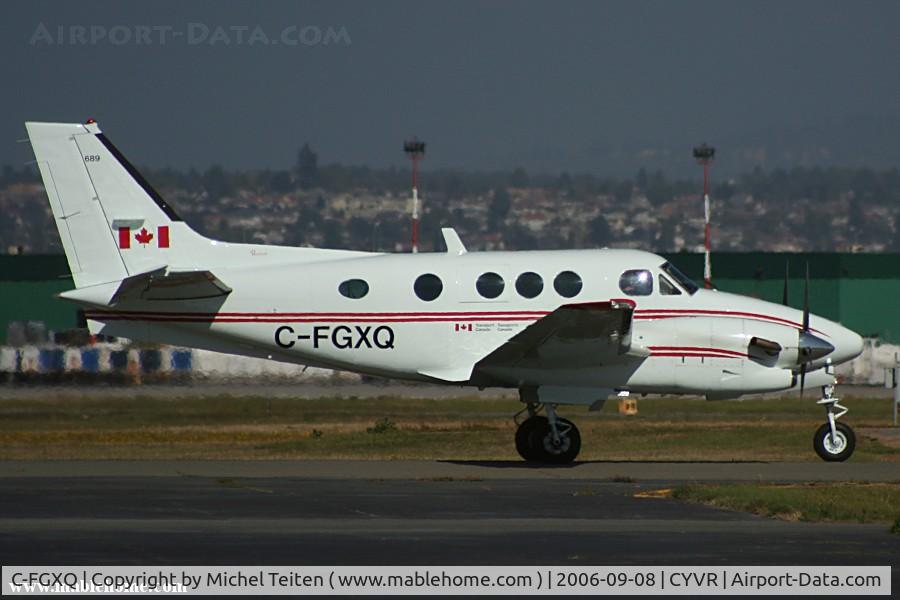 C-FGXQ, 1989 Beech C90A King Air C/N LJ-1192, YVR South Terminal