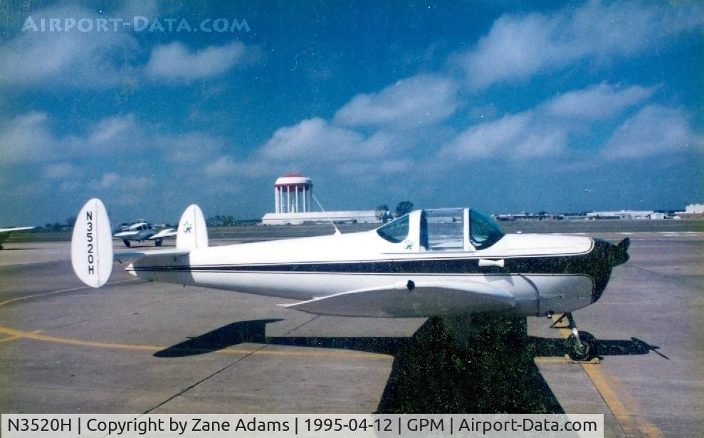 N3520H, 1948 Erco 415CD Ercoupe C/N 4145, On the ramp at Grand Prairie Muni