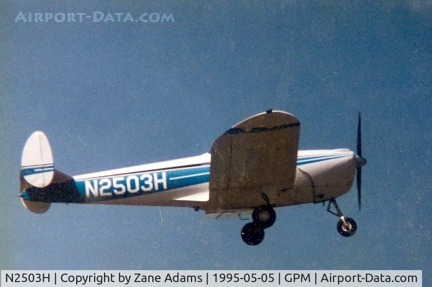 N2503H, 1946 Erco 415C Ercoupe C/N 3128, Takoff form Grand Prairie