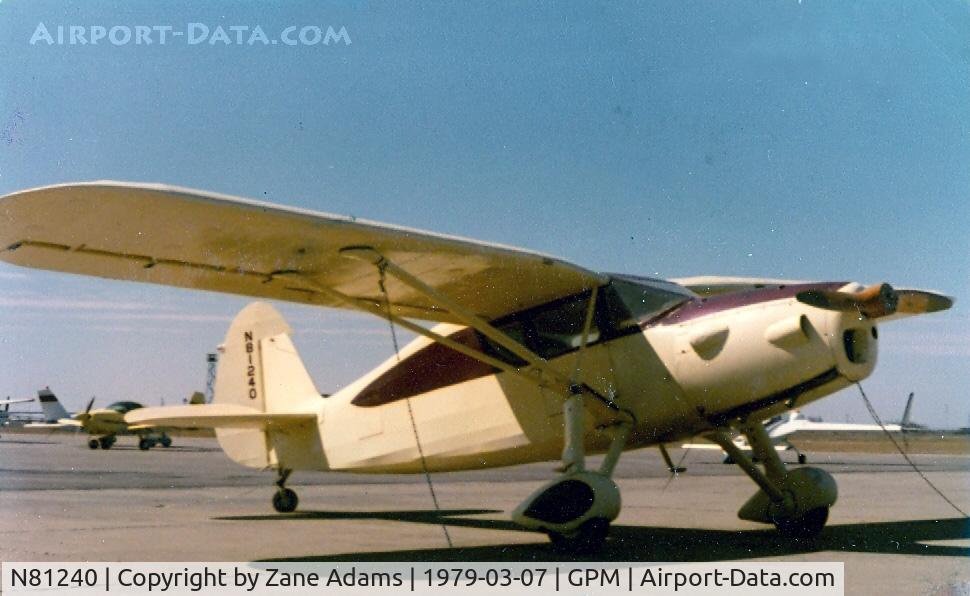 N81240, 1946 Fairchild 24R-46 C/N R46141, On the ramp at Grand Prairie Muni