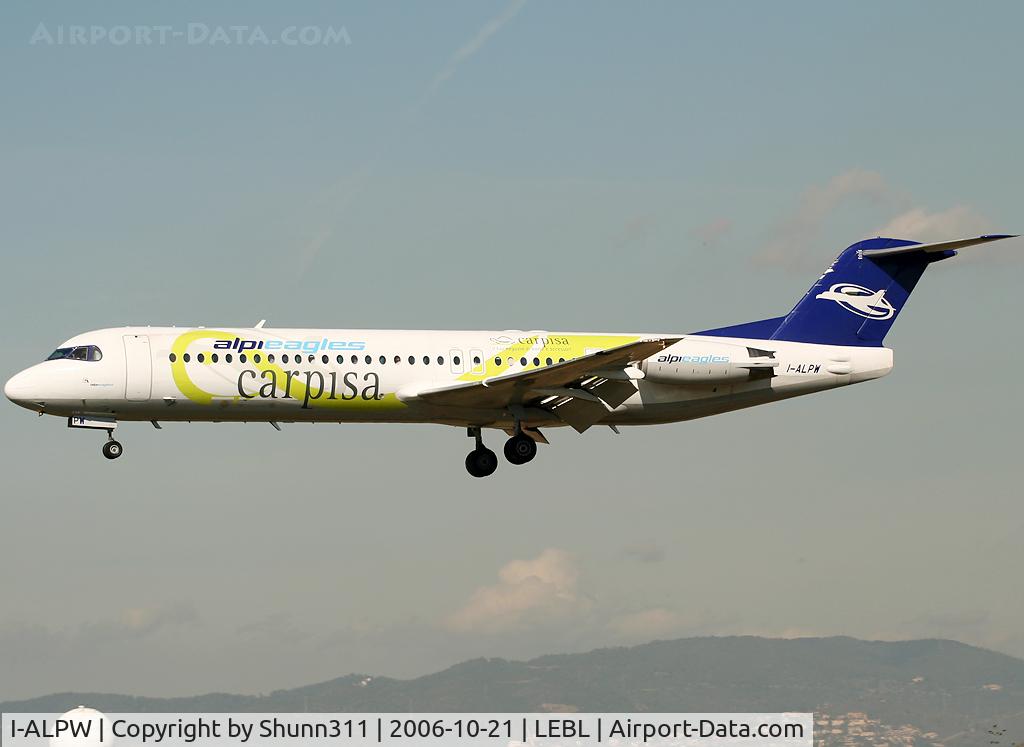 I-ALPW, 1988 Fokker 100 (F-28-0100) C/N 11255, Landing rwy 25L
