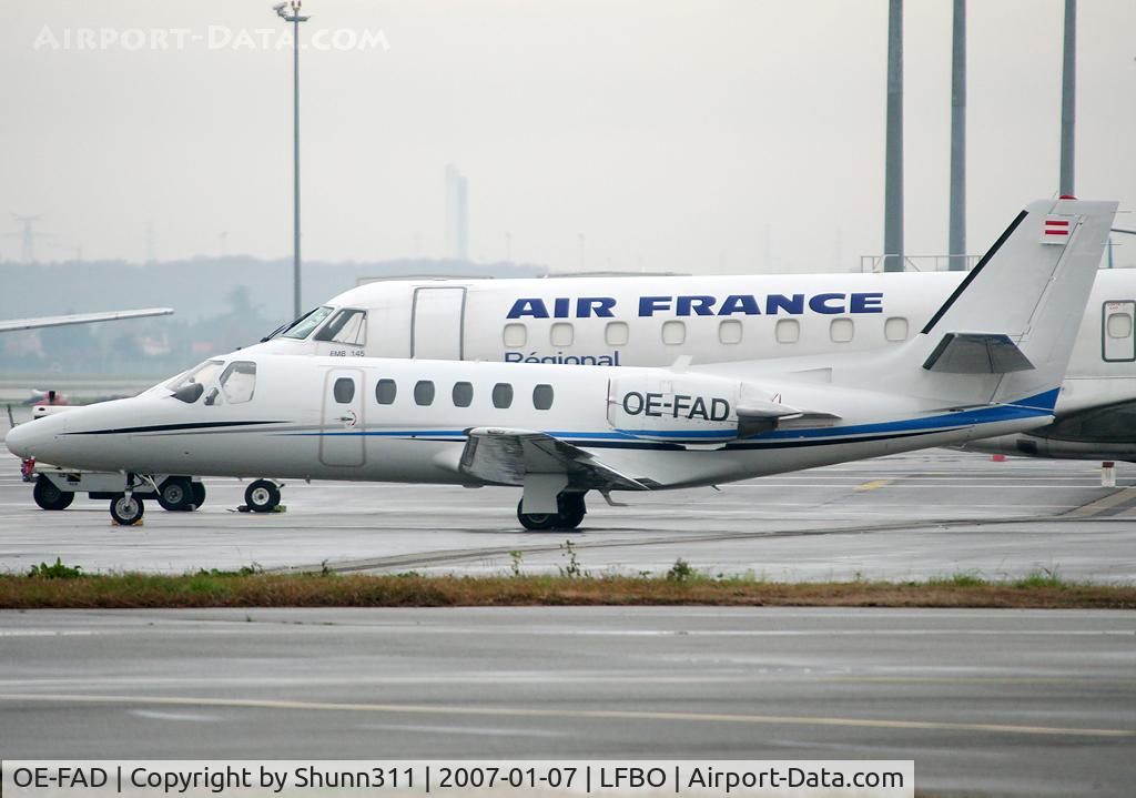 OE-FAD, 1984 Cessna 551 Citation II/SP C/N 551-0496, Parked at the general aviation apron