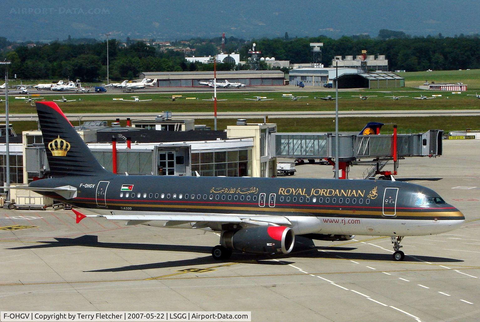 F-OHGV, 2006 Airbus A320-232 C/N 2649, Royal Jordainian Airbus at Geneva on the day of EBACE2007 exhibition