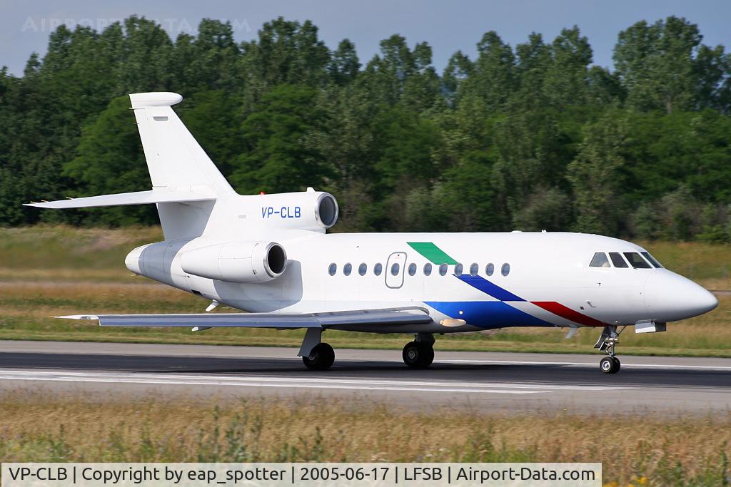 VP-CLB, 1998 Dassault Falcon 900EX C/N 34, departing rwy 16