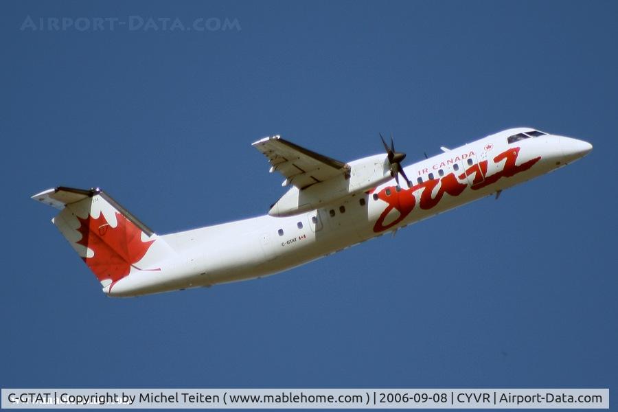 C-GTAT, 1989 De Havilland Canada DHC-8-301 Dash 8 C/N 188, Taking off from YVR on a sunny afternoon
