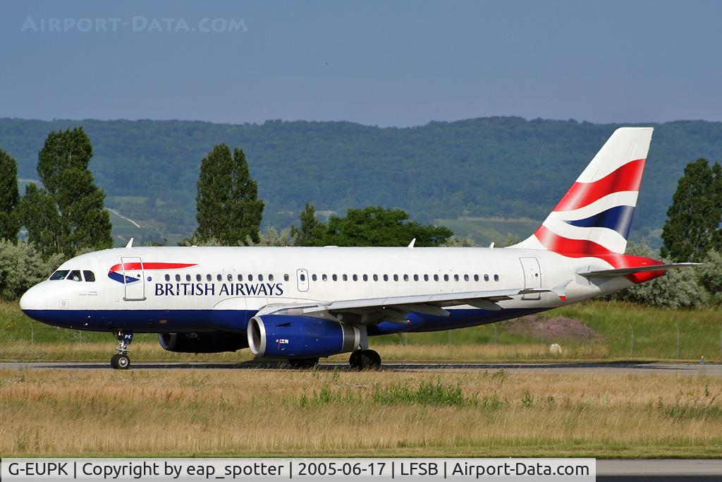 G-EUPK, 2000 Airbus A319-131 C/N 1236, taxi on bravo